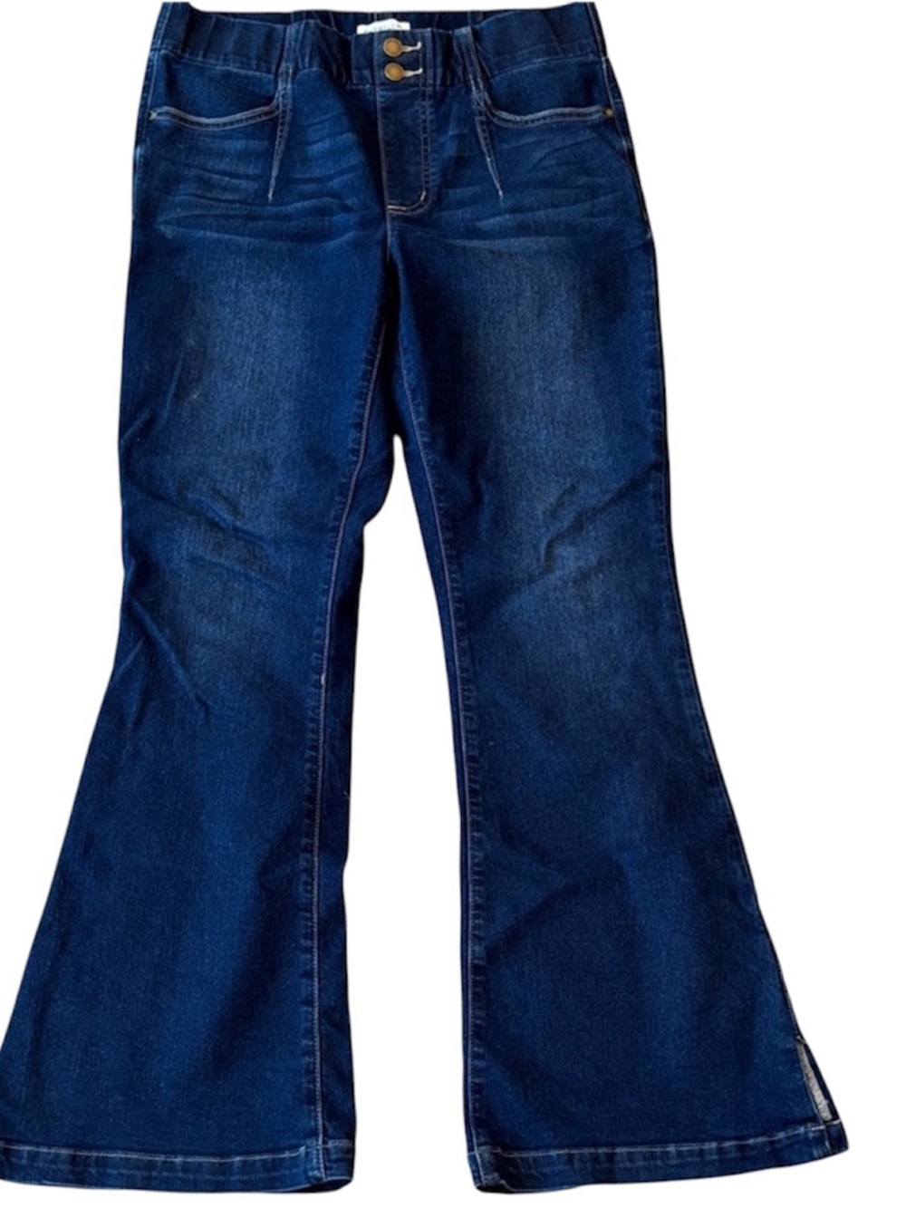 Maurices Dark Blue Flare Jeans. medium short